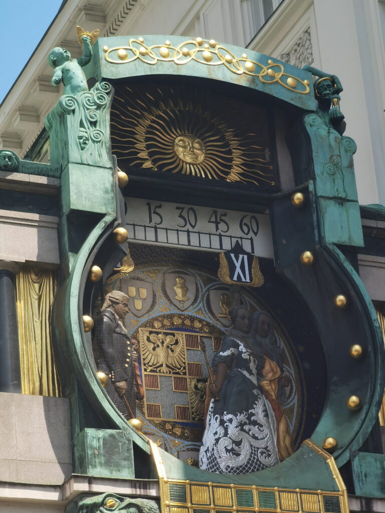 Die Ankeruhr ist eine der kostenlosen Sehenswürdigkeiten in Wien